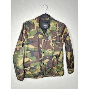Vans Jacket Mens Medium Camo Authentic Off The Wall Coach Windbreaker Camouflage